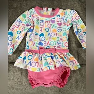 NWOT Ruffle Butts Swim 6-12m